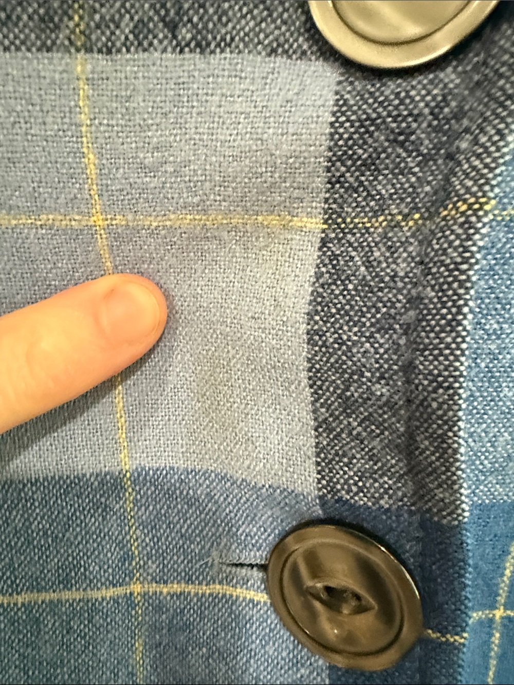 Pendleton Blue Multi-Plaid Wool Button Jacket - Picture 9 of 10